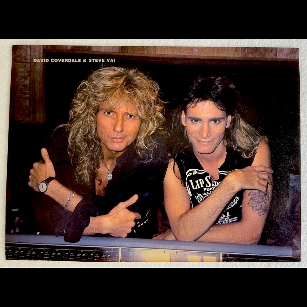 Whitesnake David Coverdale & Steve Vai pinup